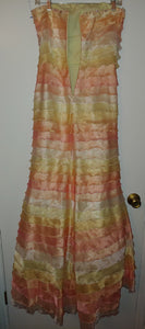 Alyce Pastel Ruffled Prom Dress - Size 4